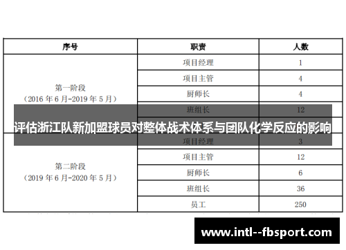 评估浙江队新加盟球员对整体战术体系与团队化学反应的影响 评估浙江队新加盟球员对整体战术体系与团队化学反应的影响