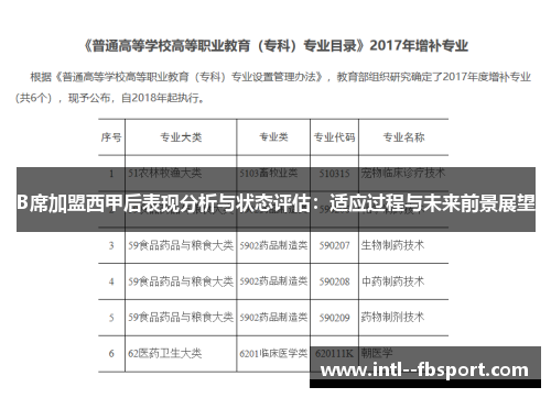 B席加盟西甲后表现分析与状态评估：适应过程与未来前景展望